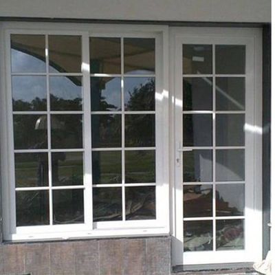 Decoración de ventanas y puertas de doble acristalamiento de aluminio de diseño moderno con barras georgianas