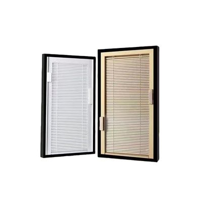 Diseño moderno de aluminio doble acristalamiento persianas de ventana sombras para patrón de apertura vertical